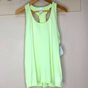 Reebok Ladies Tank Top Size Large Lime Green